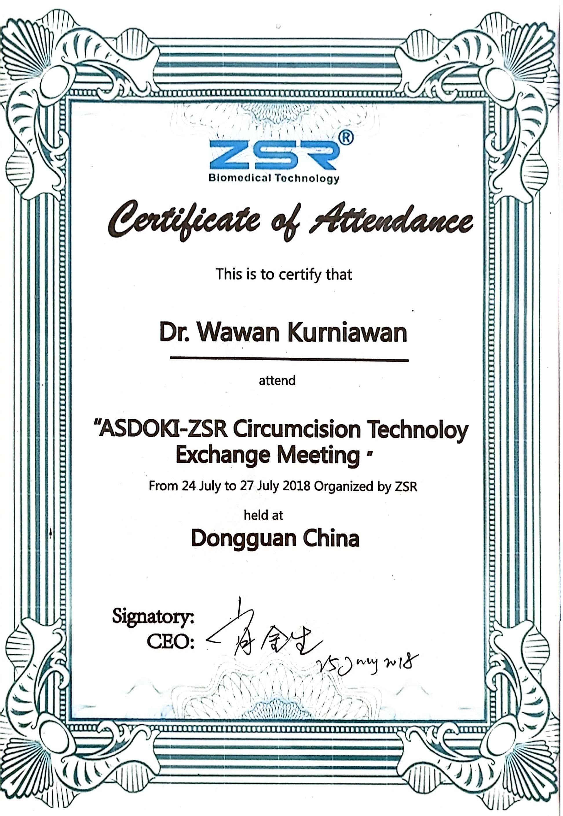 ASDOKI-ZSR Circumcision Technology Exchange Meeting